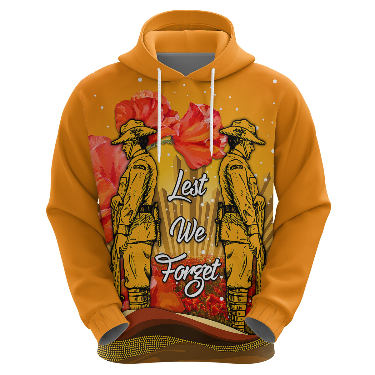 Aboriginal Anzac Day Hoodie Soldier Poppy Vibe LT9 - Vibe Hoodie Shop