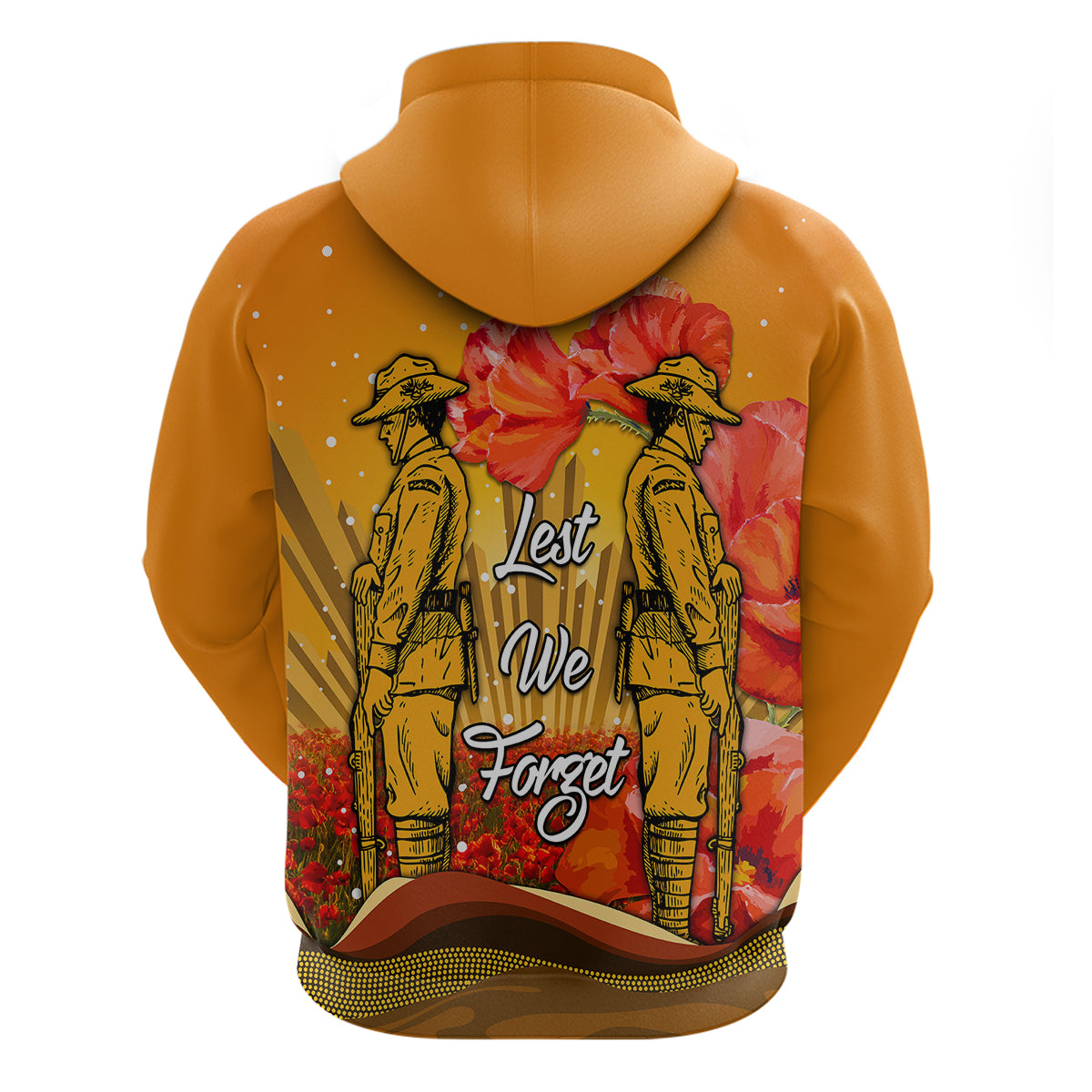 Aboriginal Anzac Day Hoodie Soldier Poppy Vibe LT9 - Vibe Hoodie Shop