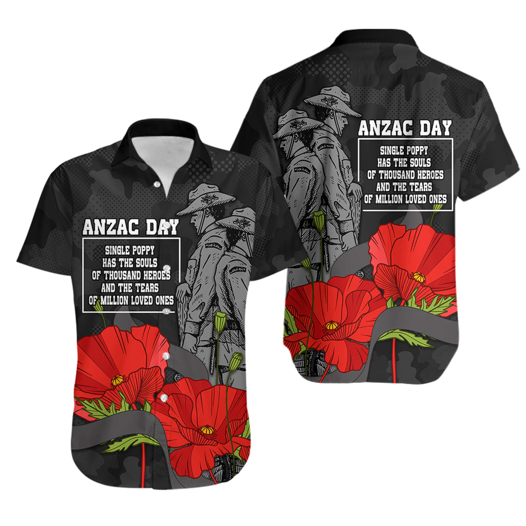 ANZAC Day Hawaiian Shirt Soldiers Fighting at War - Vibe Hoodie Shop