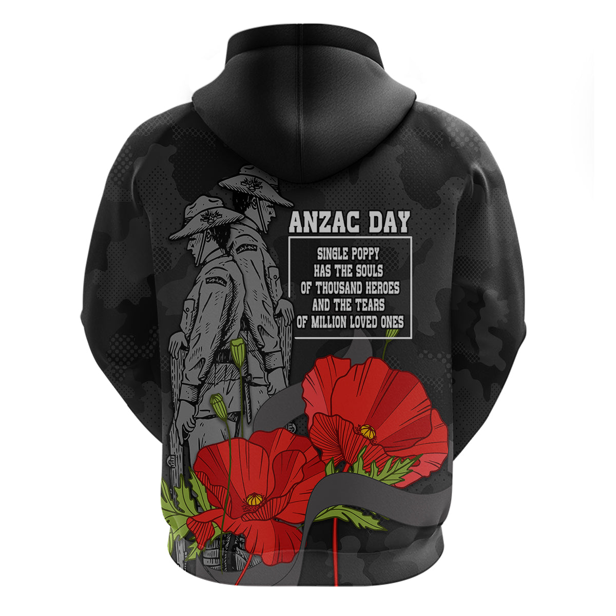 ANZAC Day Hoodie Soldiers Fighting at War LT9 - Vibe Hoodie Shop