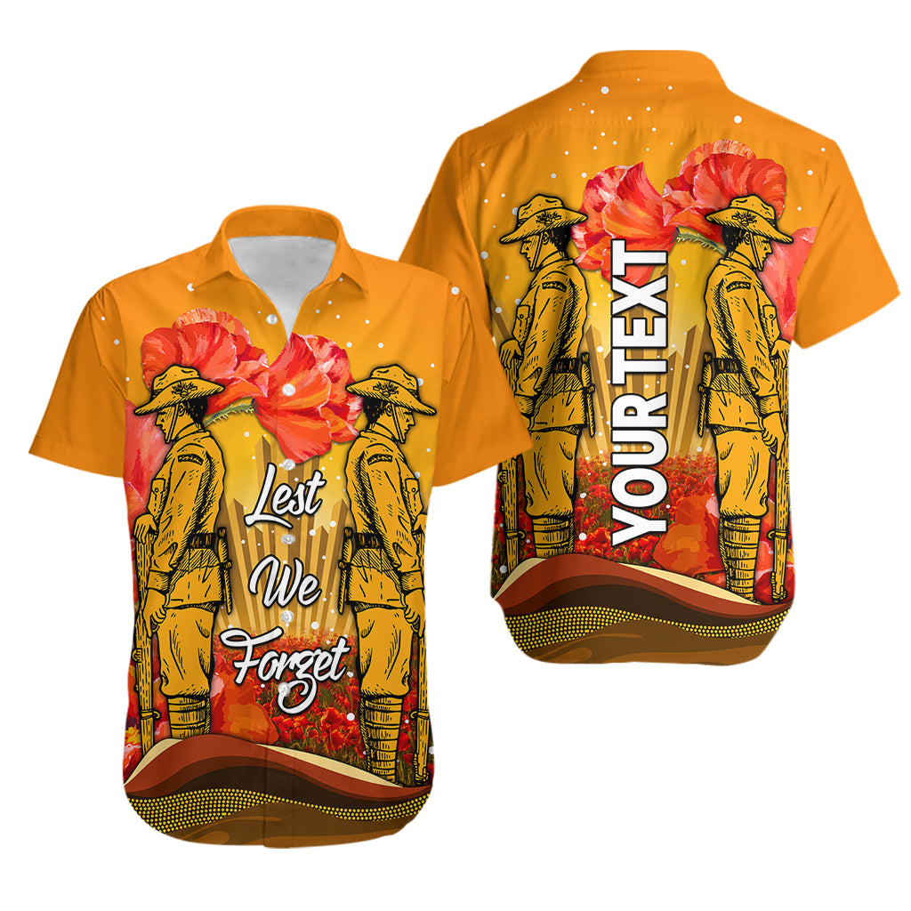 (Custom Personalised) Aboriginal Anzac Day Hawaiian Shirt Soldier Poppy Vibe - Vibe Hoodie Shop