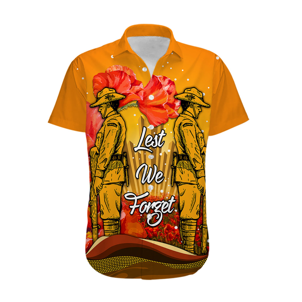 (Custom Personalised) Aboriginal Anzac Day Hawaiian Shirt Soldier Poppy Vibe - Vibe Hoodie Shop