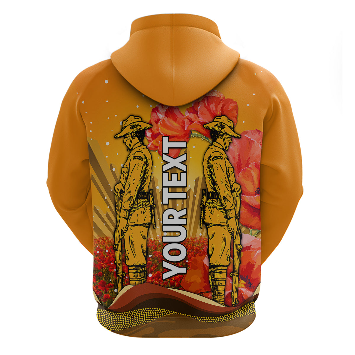 (Custom Personalised) Aboriginal Anzac Day Hoodie Soldier Poppy Vibe LT9 - Vibe Hoodie Shop