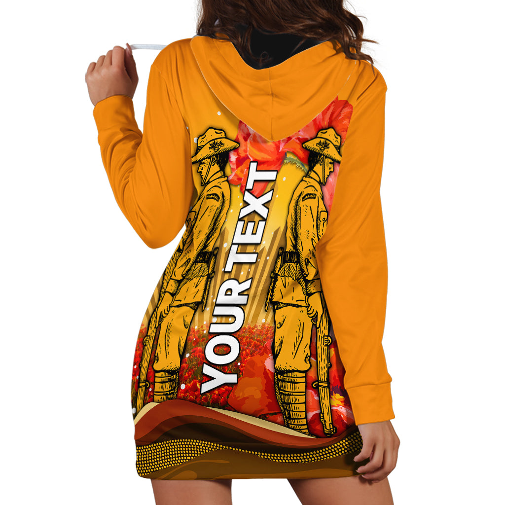 (Custom Personalised) Aboriginal Anzac Day Hoodie Dress Soldier Poppy Vibe - Vibe Hoodie Shop