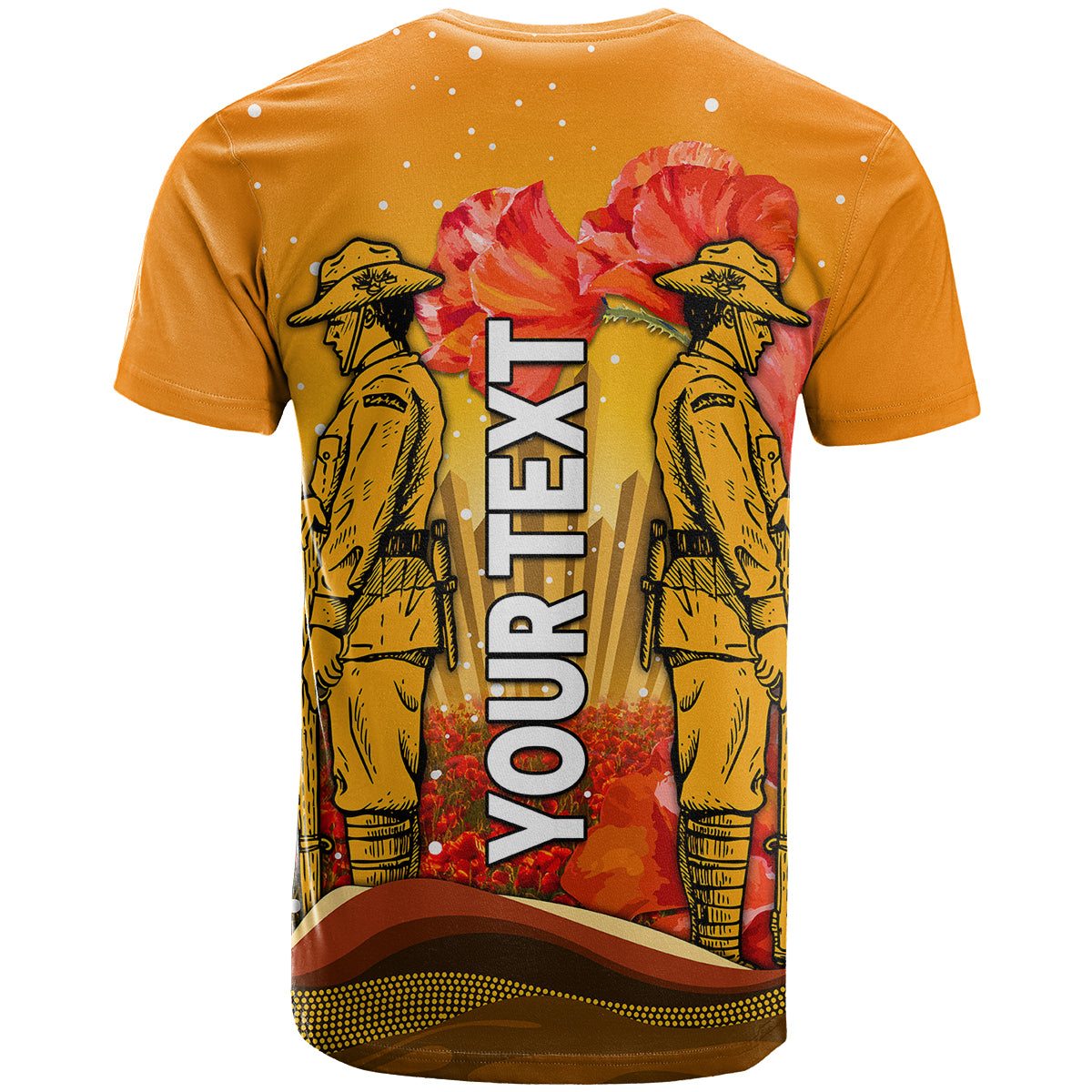 (Custom Personalised) Aboriginal Anzac Day T Shirt Soldier Poppy Vibe LT9 - Vibe Hoodie Shop