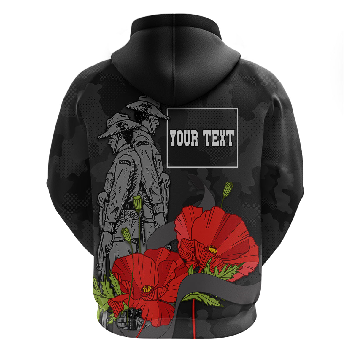 (Custom Personalised) ANZAC Day Hoodie Soldiers Fighting at War LT9 - Vibe Hoodie Shop