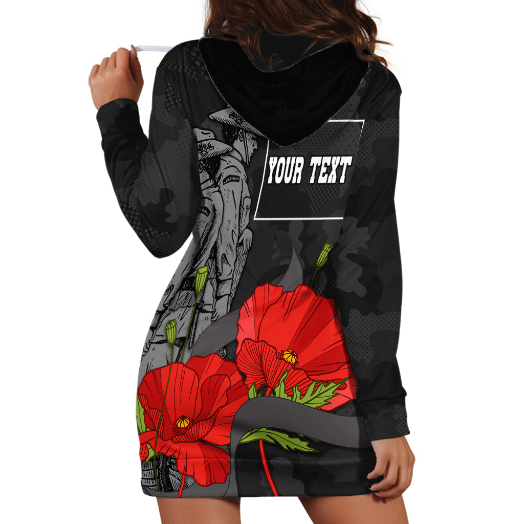 (Custom Personalised) ANZAC Day Hoodie Dress Soldiers Fighting at War - Vibe Hoodie Shop