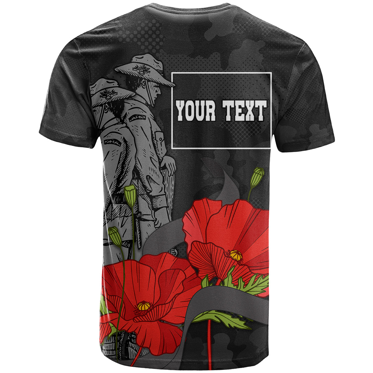 (Custom Personalised) ANZAC Day T Shirt Soldiers Fighting at War LT9 - Vibe Hoodie Shop