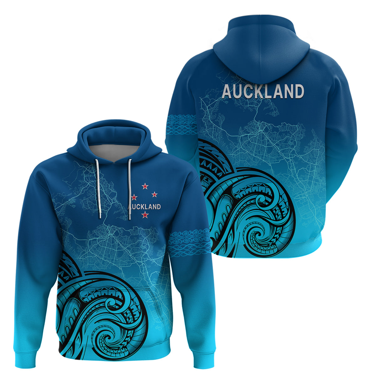 Auckland New Zealand City Map Hoodie LT9 - Vibe Hoodie Shop