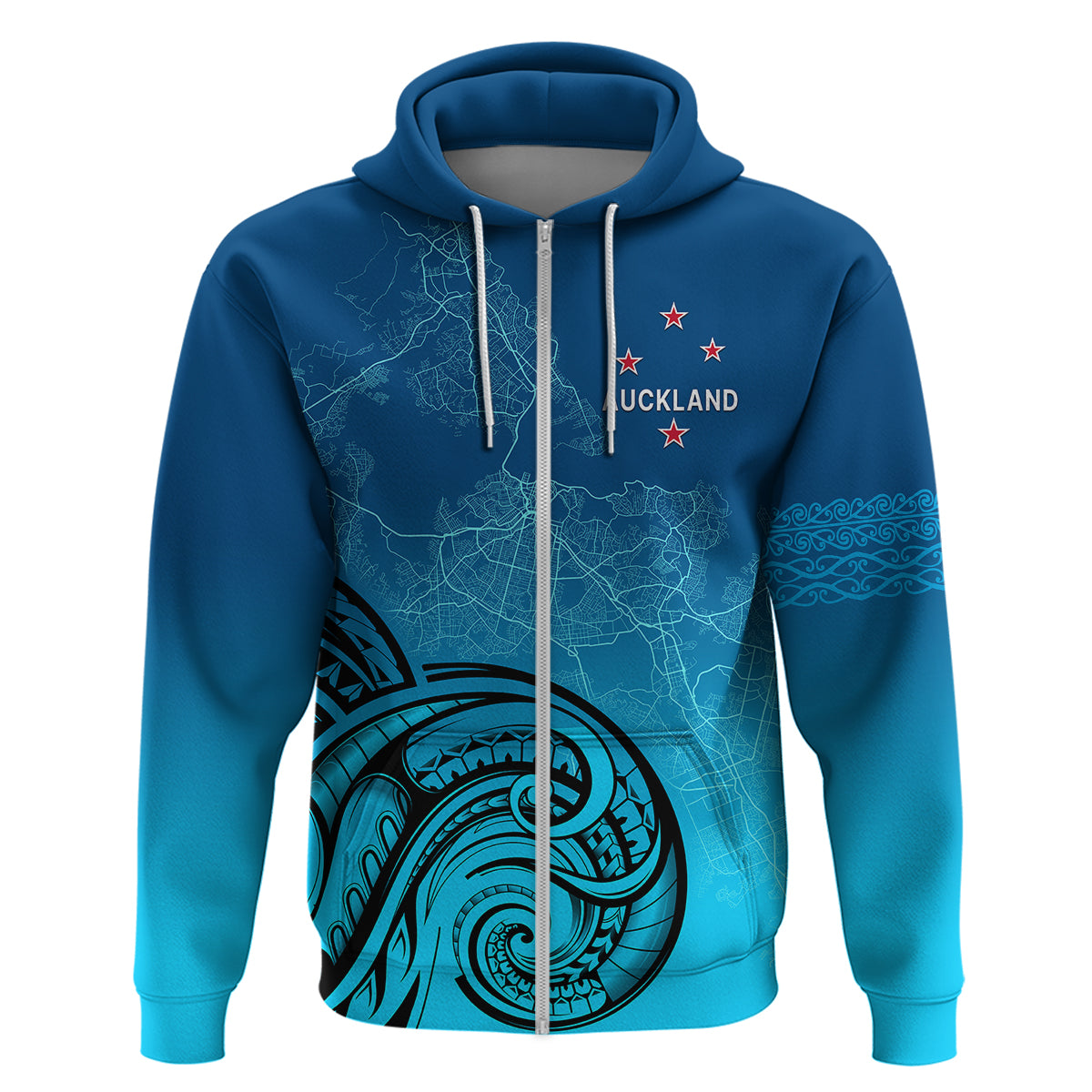 Auckland New Zealand City Map Hoodie LT9 - Vibe Hoodie Shop