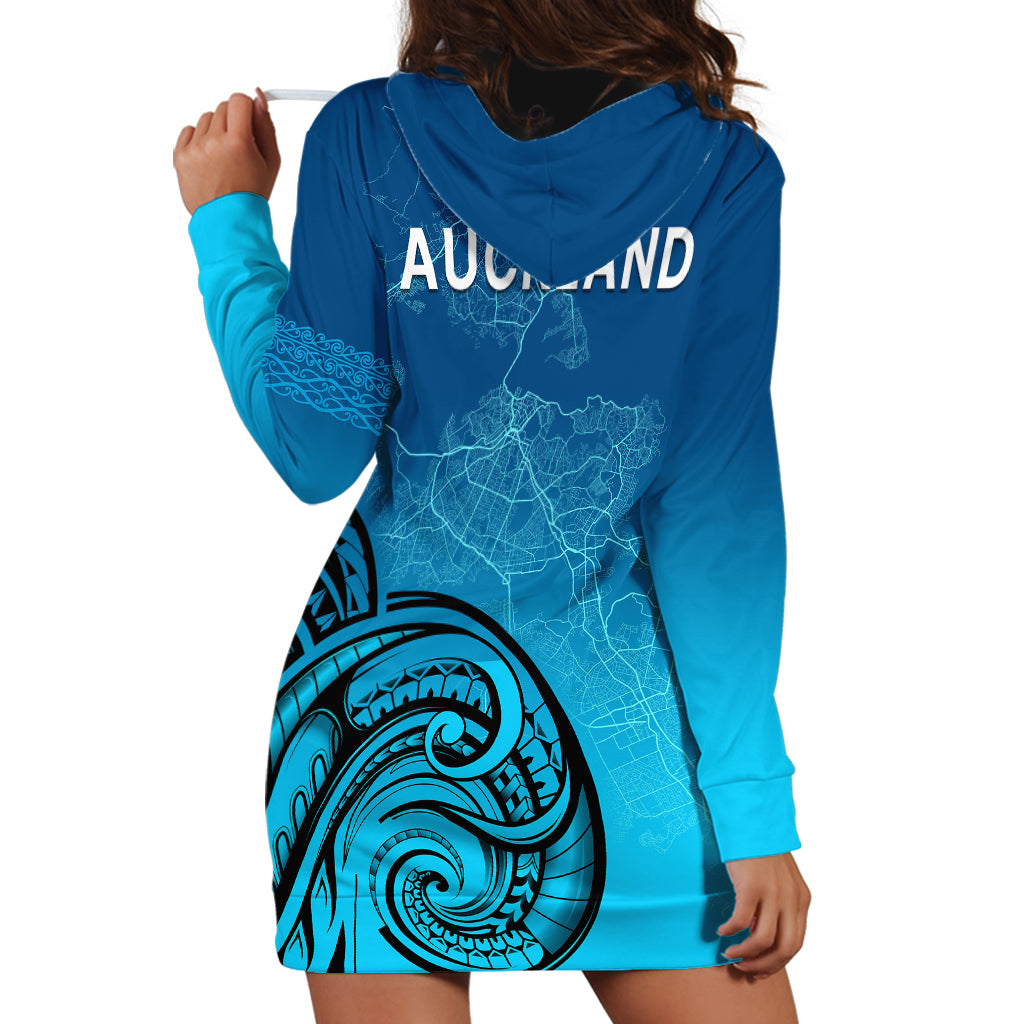 Auckland New Zealand City Map Hoodie Dress - Vibe Hoodie Shop