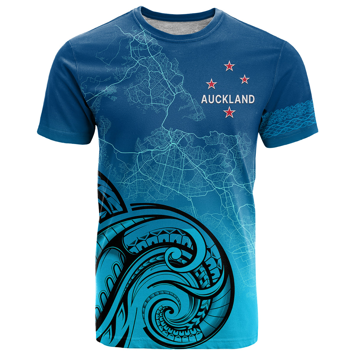 Auckland New Zealand City Map T Shirt LT9 - Vibe Hoodie Shop