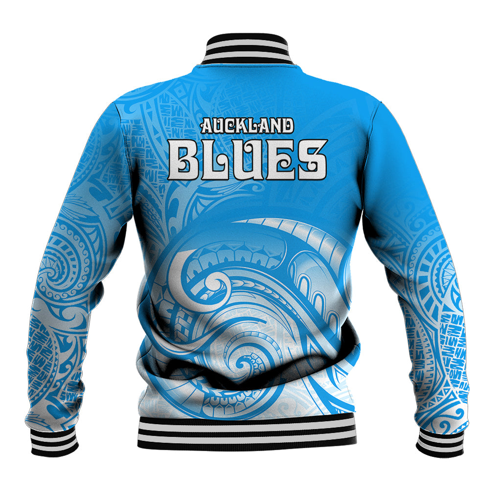 Super Blues Rugby Union Auckland Baseball Jacket New Zealand Koru Maori - Vibe Hoodie Shop