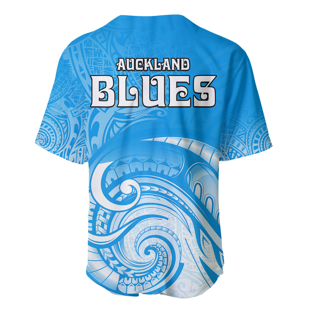 Super Blues Rugby Union Auckland Baseball Jersey New Zealand Koru Maori - Vibe Hoodie Shop