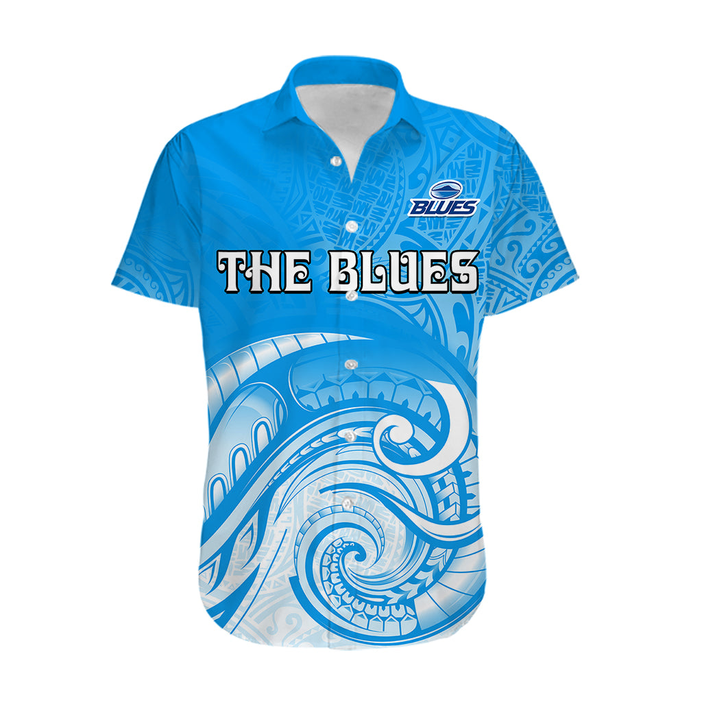 Super Blues Rugby Union Auckland Hawaiian Shirt New Zealand Koru Maori - Vibe Hoodie Shop