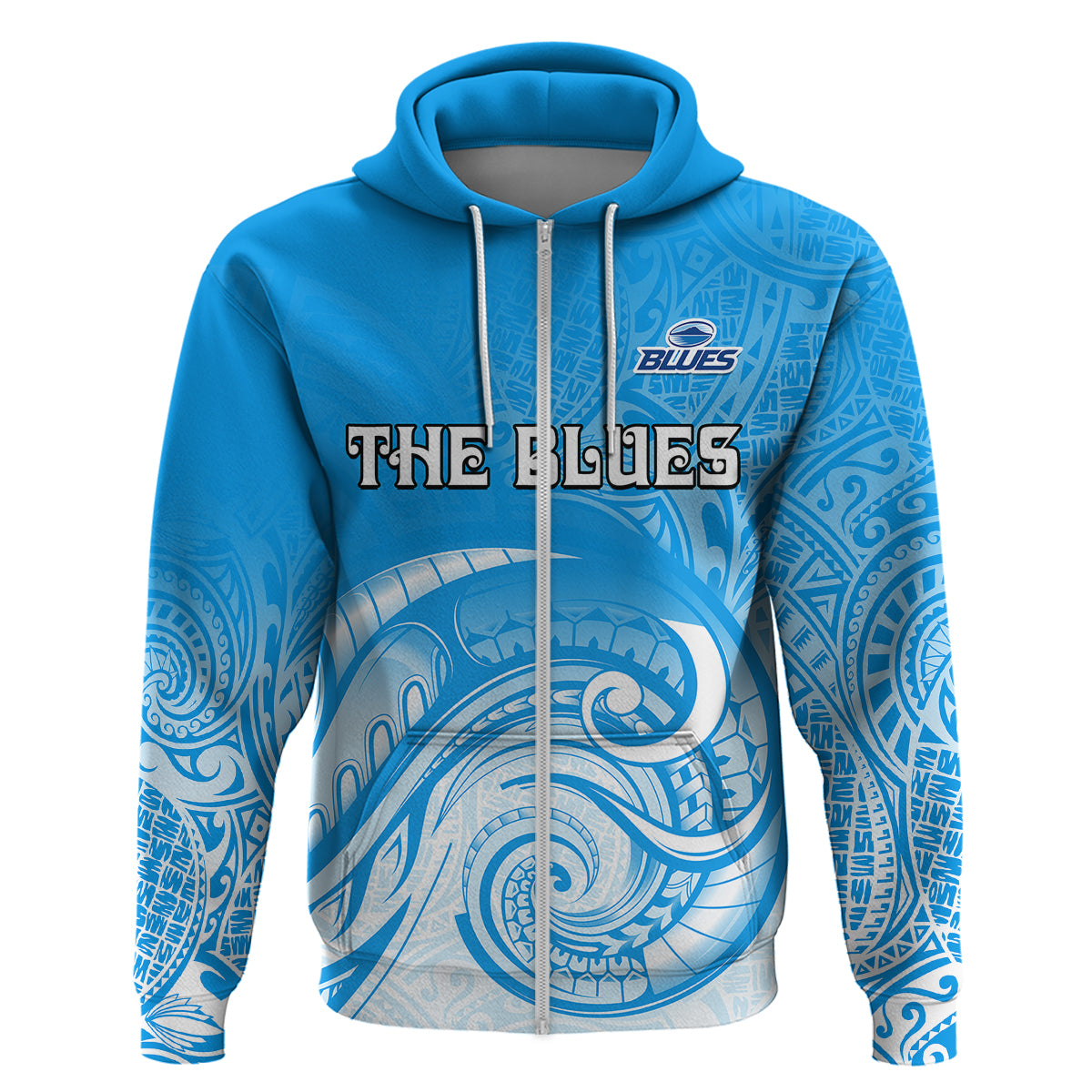 Super Blues Rugby Union Auckland Hoodie New Zealand Koru Maori LT9 - Vibe Hoodie Shop