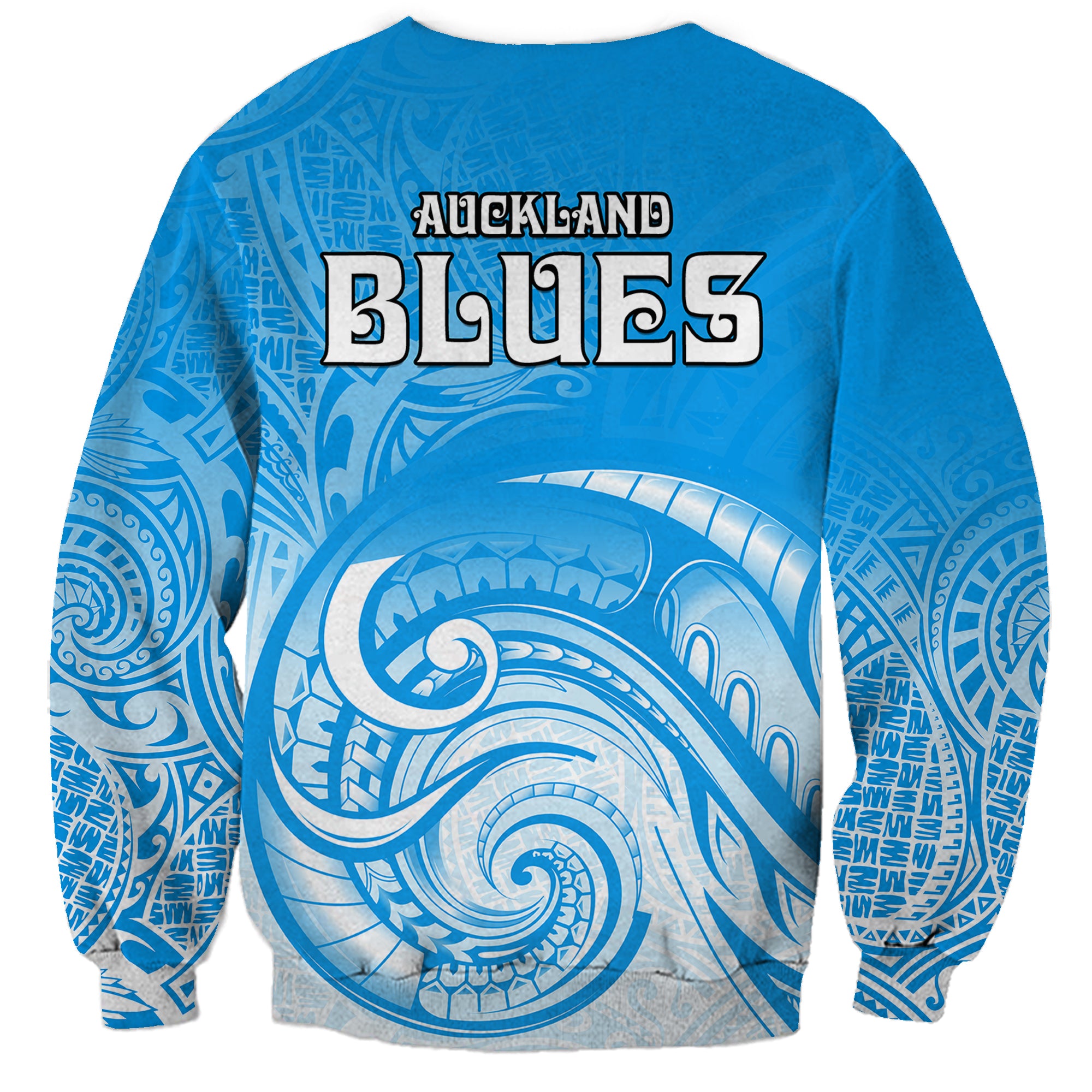 Super Blues Rugby Union Auckland Sweatshirt New Zealand Koru Maori - Vibe Hoodie Shop