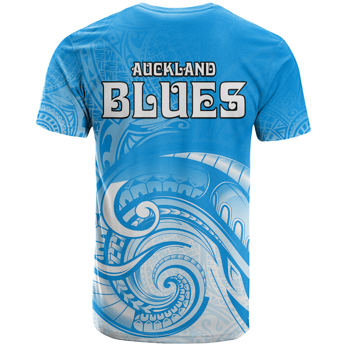Super Blues Rugby Union Auckland T Shirt New Zealand Koru Maori LT9 - Vibe Hoodie Shop