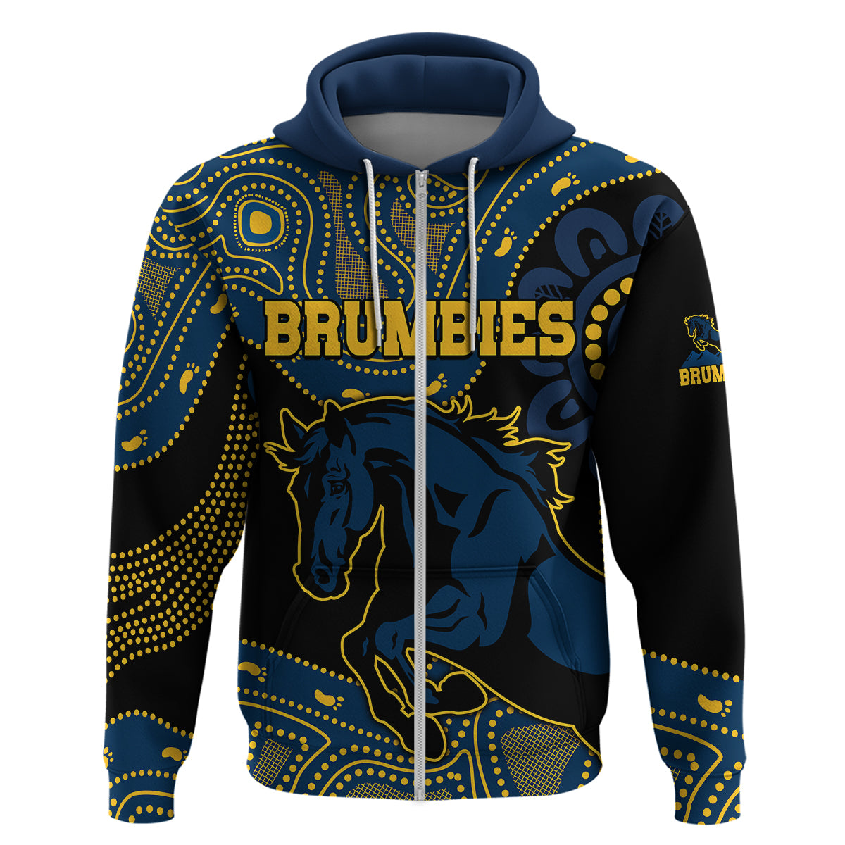Brumbies Rugby Union Hoodie Australia indigenous Aboriginal LT9 - Vibe Hoodie Shop