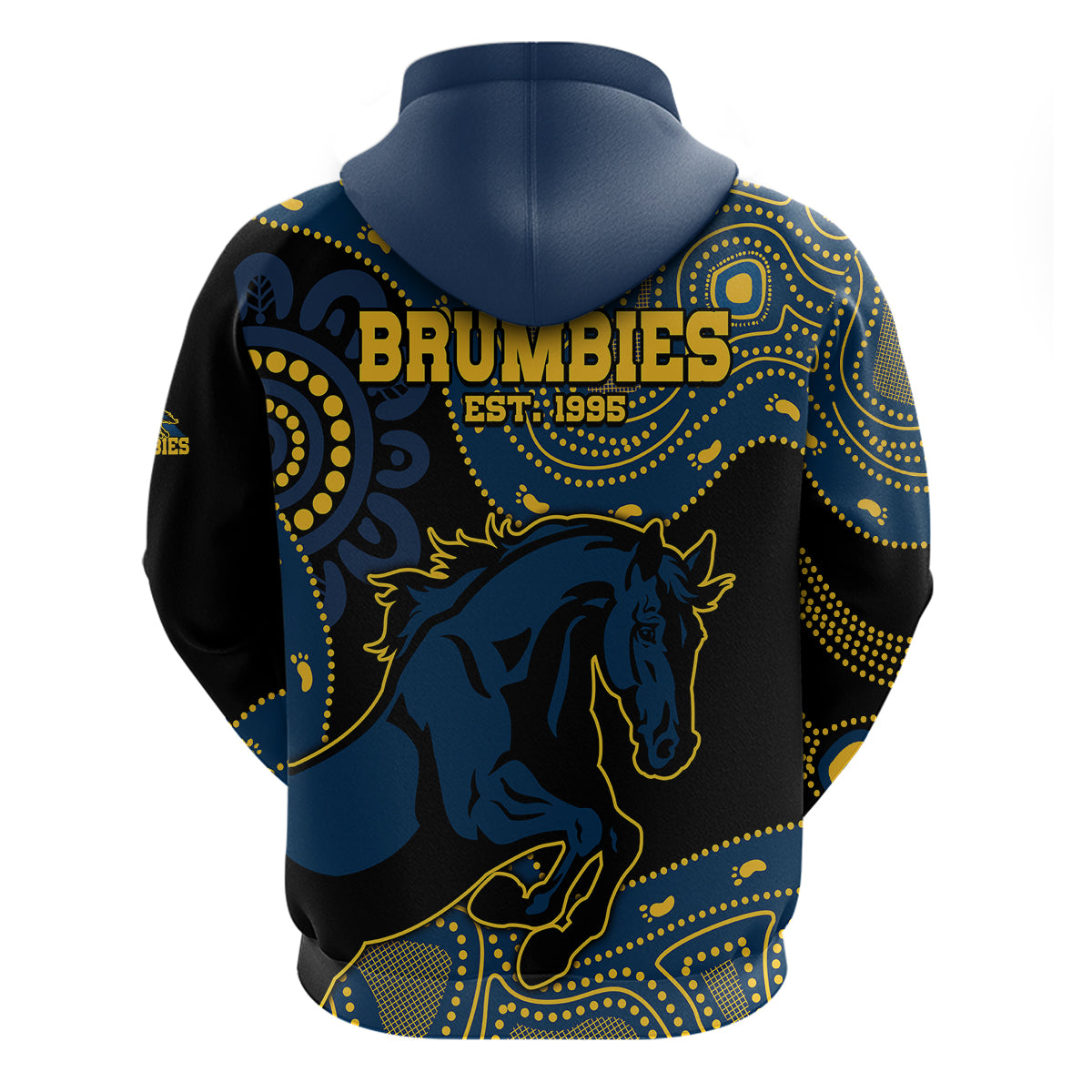 Brumbies Rugby Union Hoodie Australia indigenous Aboriginal LT9 - Vibe Hoodie Shop