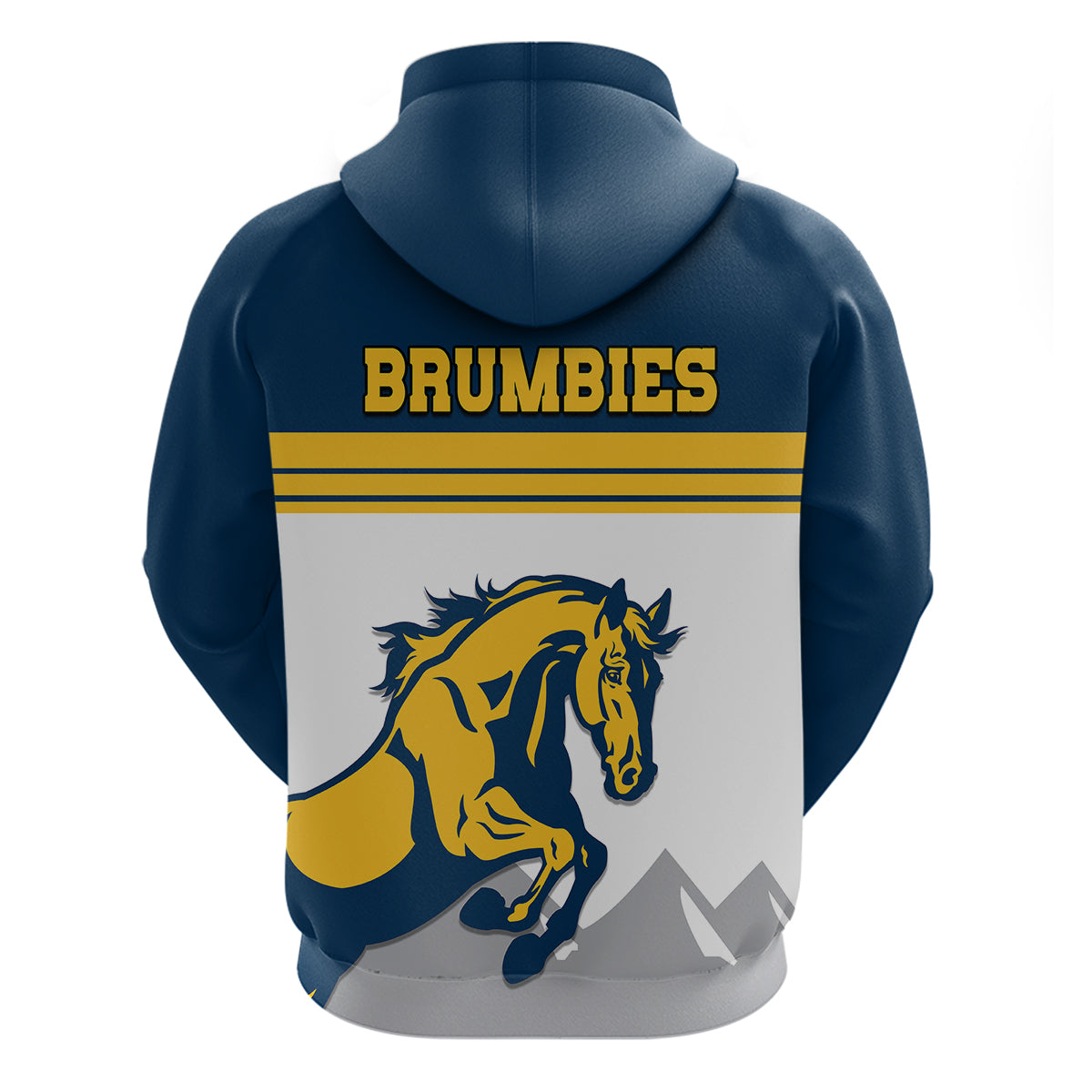 Brumbies Rugby Union Hoodie Australia Silhouettes Of Horses LT9 - Vibe Hoodie Shop