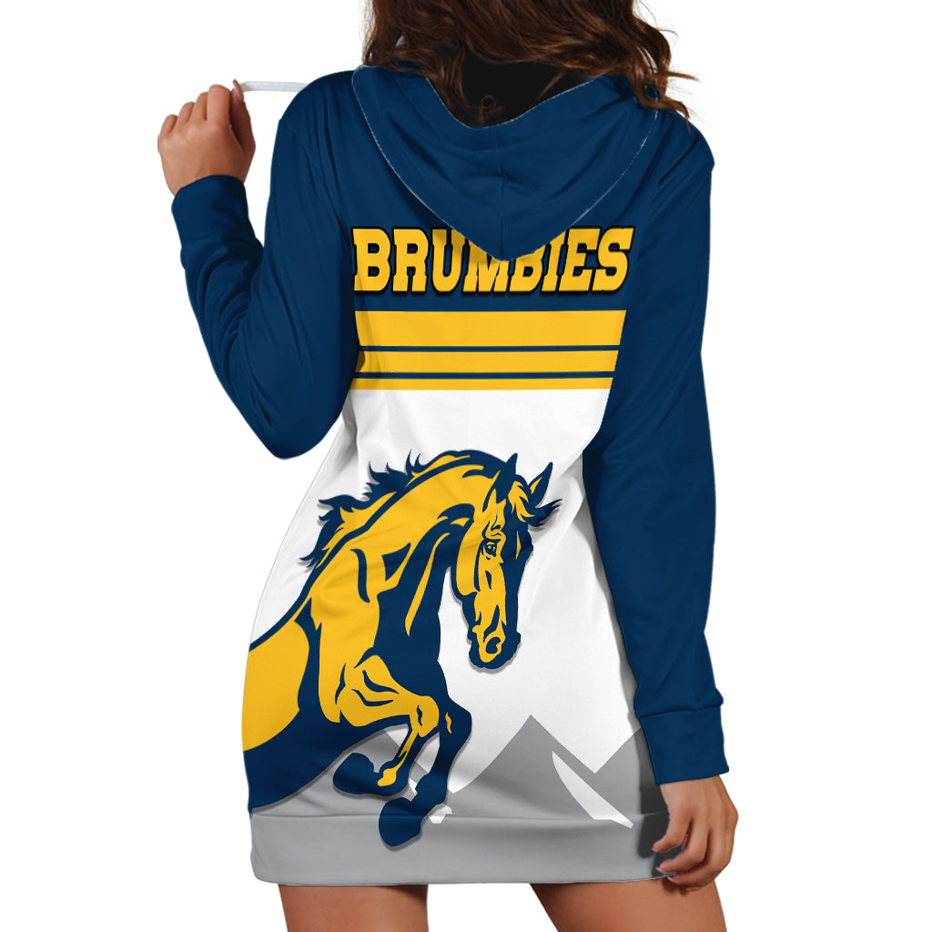 Brumbies Rugby Union Hoodie Dress Australia Silhouettes Of Horses - Vibe Hoodie Shop