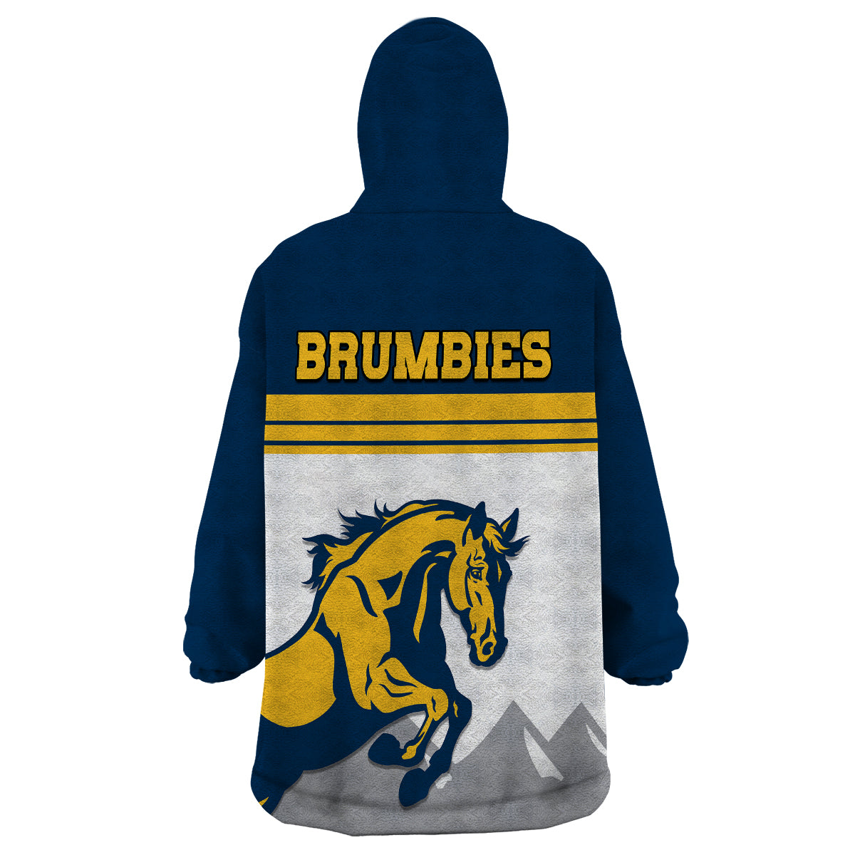 Brumbies Rugby Union Wearable Blanket Hoodie Australia Silhouettes Of Horses - Vibe Hoodie Shop