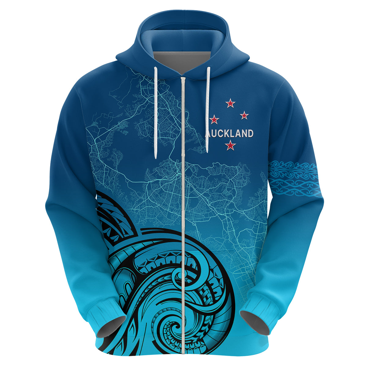 (Custom Personalised) Auckland New Zealand City Map Hoodie LT9 - Vibe Hoodie Shop