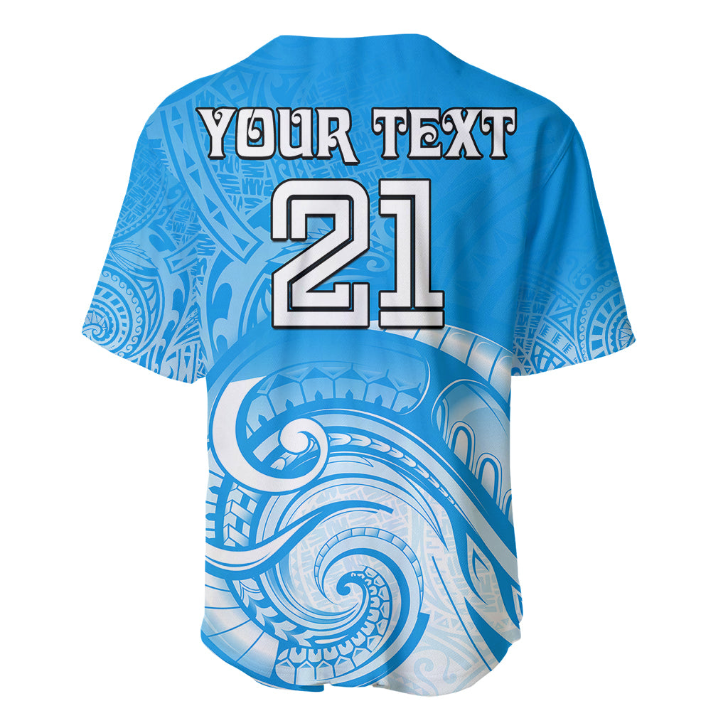 (Custom Text And Number) Super Blues Rugby Union Auckland Baseball Jersey New Zealand Koru Maori - Vibe Hoodie Shop