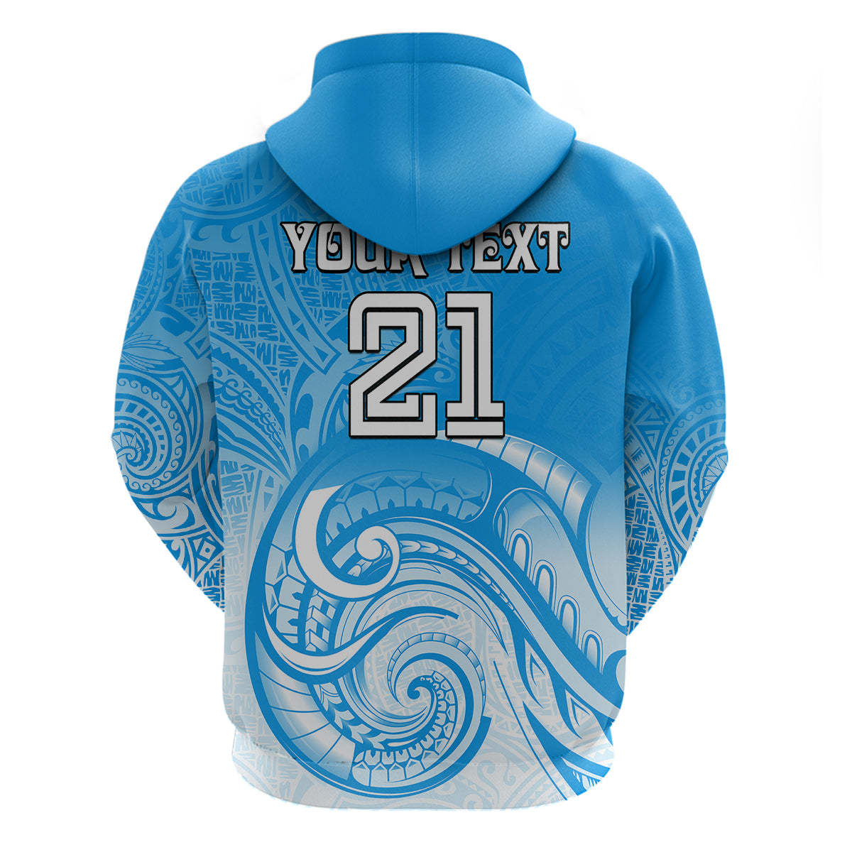 (Custom Text And Number) Super Blues Rugby Union Auckland Hoodie New Zealand Koru Maori LT9 - Vibe Hoodie Shop