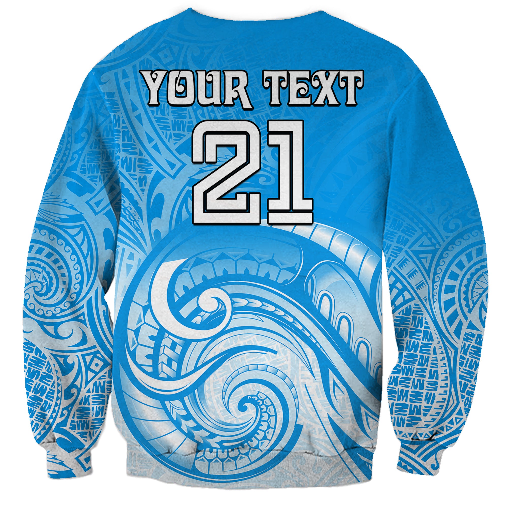 (Custom Text And Number) Super Blues Rugby Union Auckland Sweatshirt New Zealand Koru Maori - Vibe Hoodie Shop