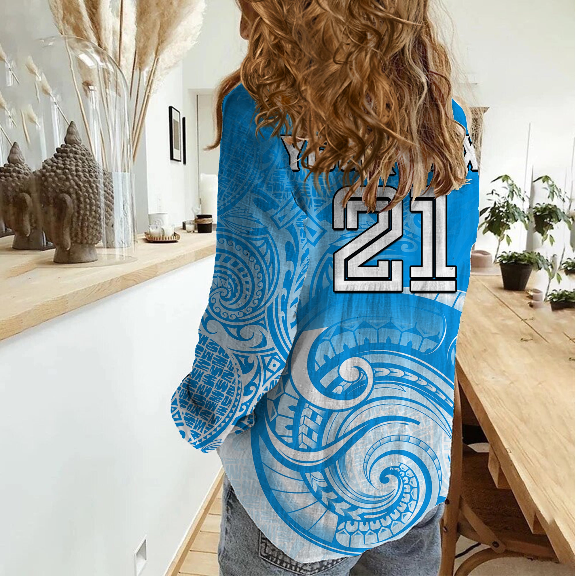 (Custom Text And Number) Super Blues Rugby Union Auckland Women Casual Shirt New Zealand Koru Maori - Vibe Hoodie Shop