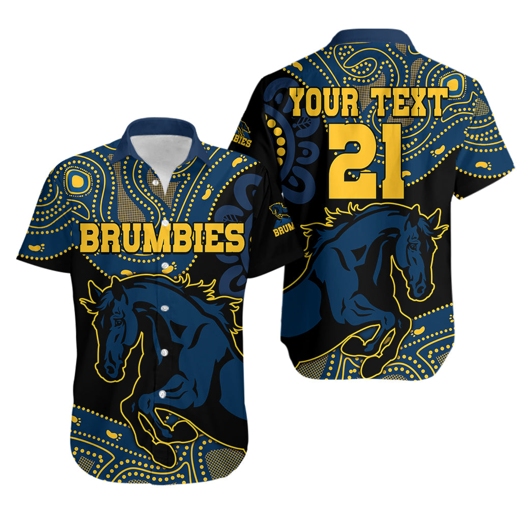 (Custom Text And Number) Brumbies Rugby Union Hawaiian Shirt Australia indigenous Aboriginal - Vibe Hoodie Shop