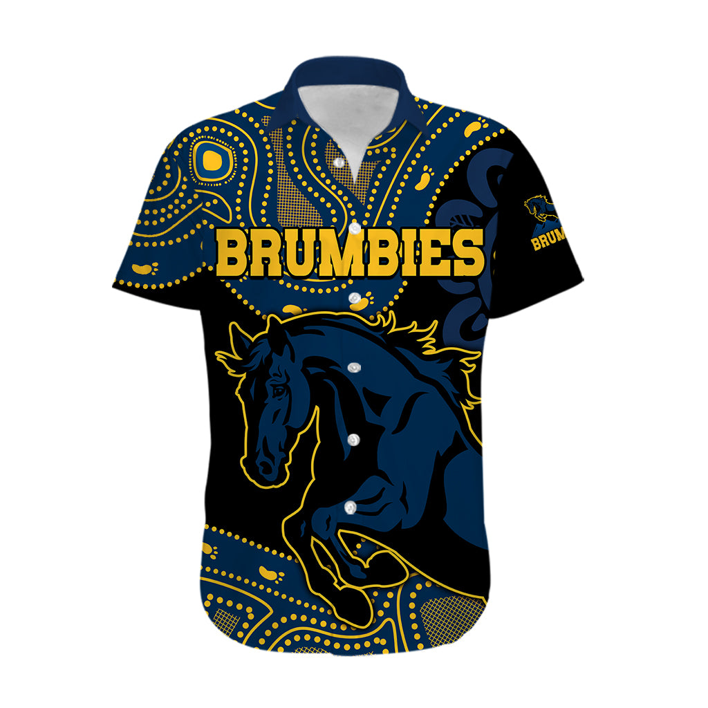 (Custom Text And Number) Brumbies Rugby Union Hawaiian Shirt Australia indigenous Aboriginal - Vibe Hoodie Shop