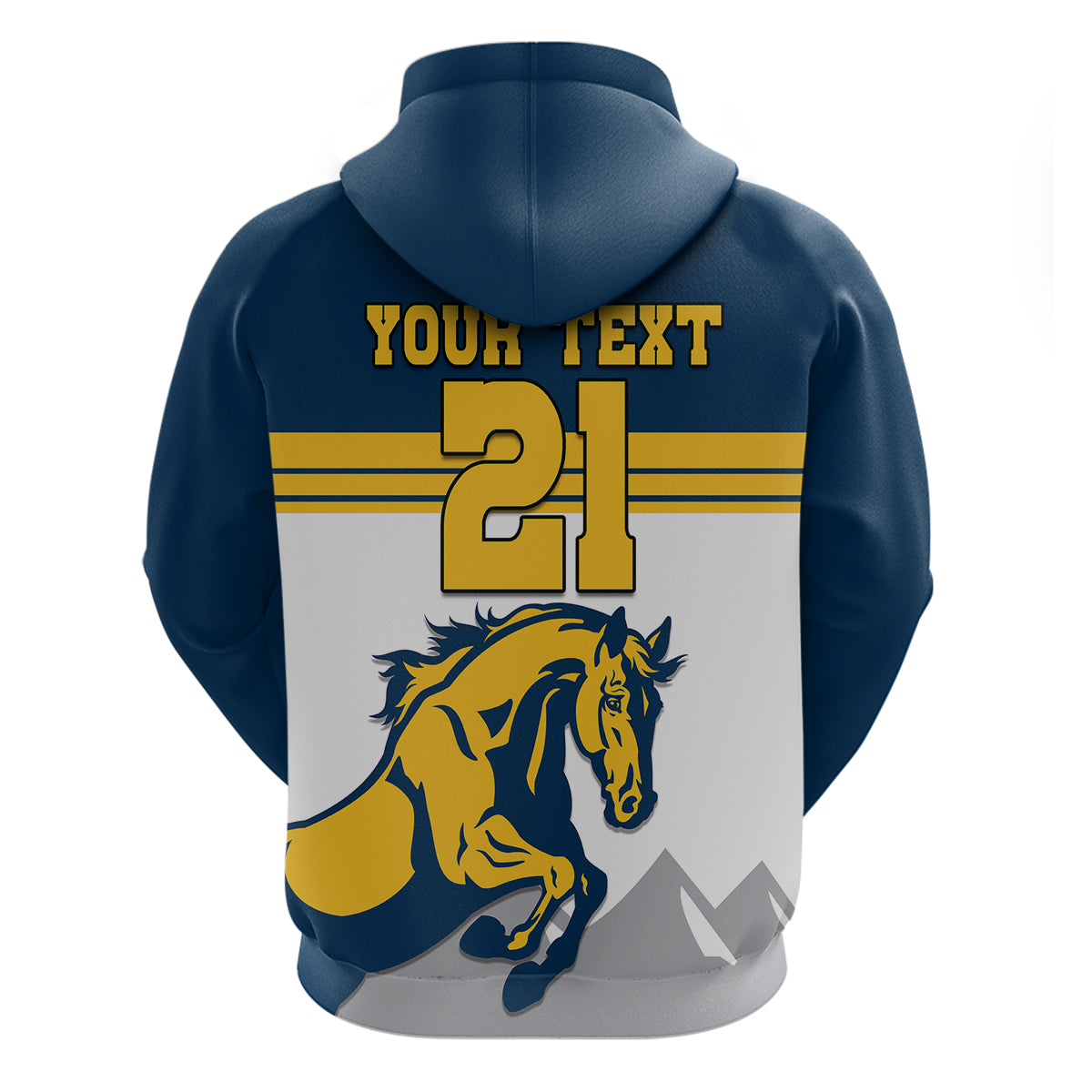 (Custom Text And Number) Brumbies Rugby Union Hoodie Australia Silhouettes Of Horses LT9 - Vibe Hoodie Shop