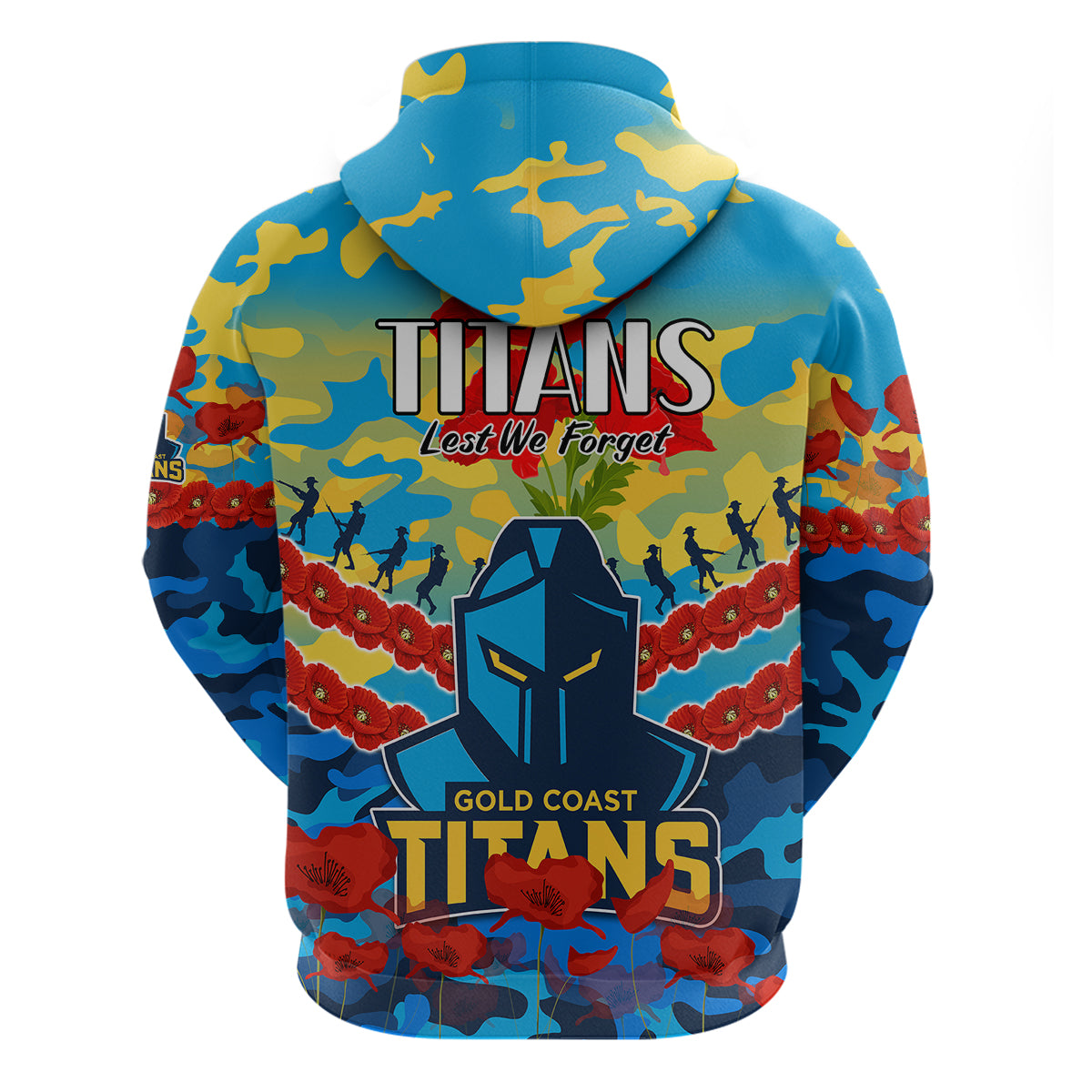 Titans Rugby ANZAC Hoodie Lest We Forget LT9 - Vibe Hoodie Shop