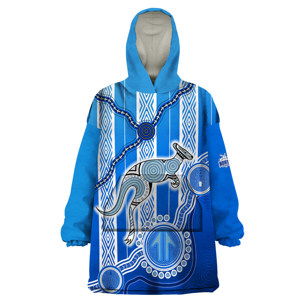 Kangaroos Indigenous Wearable Blanket Hoodie North Melbourne Football - Vibe Hoodie Shop