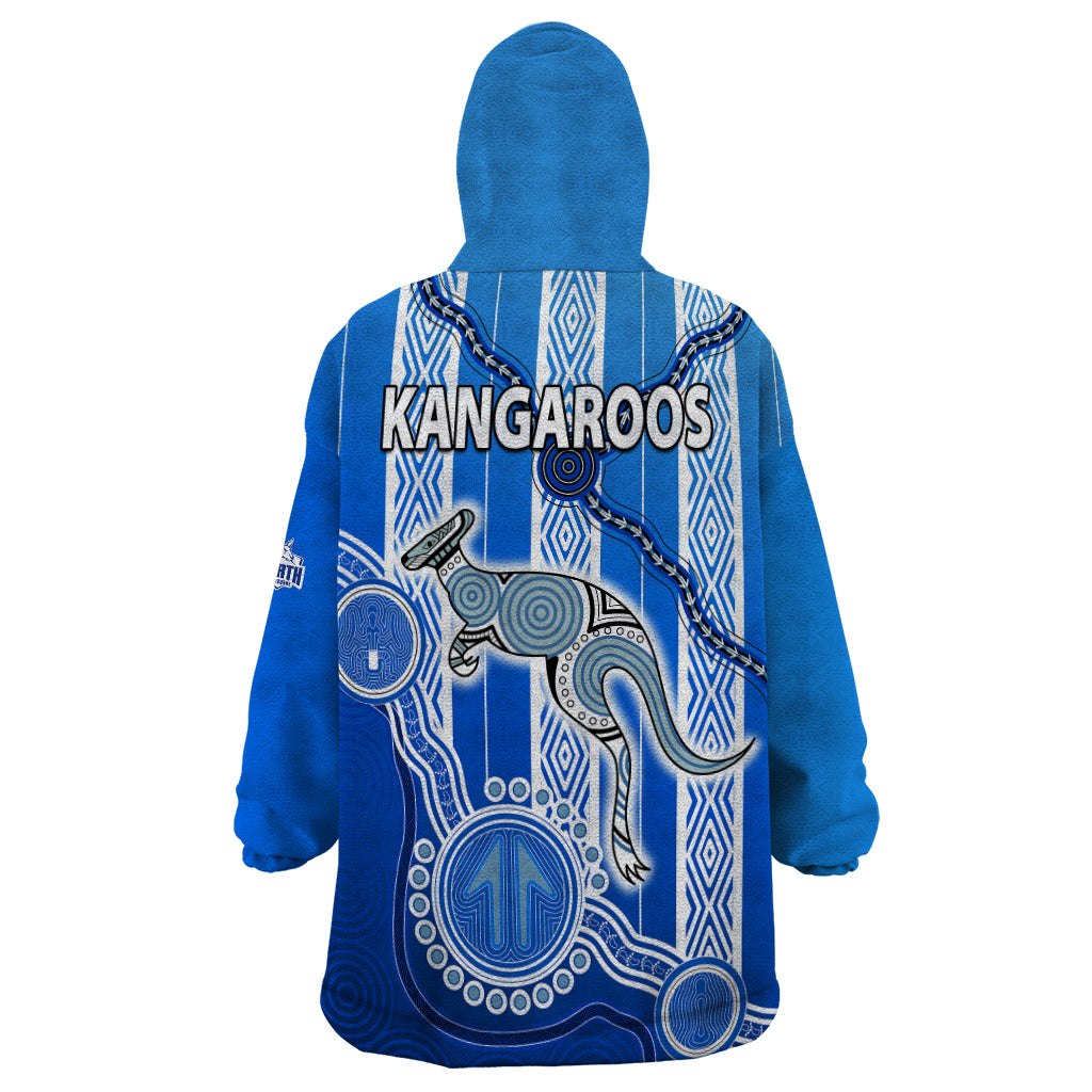 Kangaroos Indigenous Wearable Blanket Hoodie North Melbourne Football - Vibe Hoodie Shop