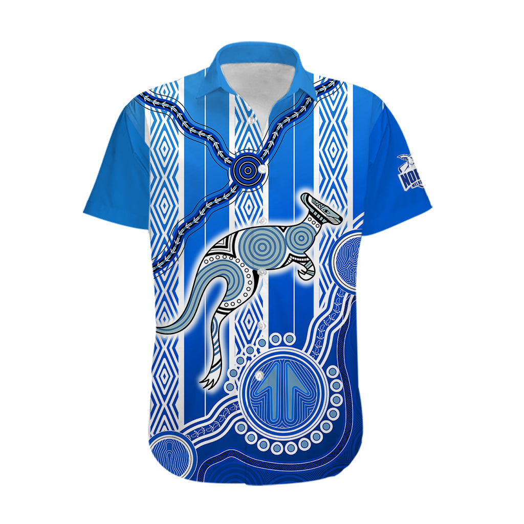 (Custom Text And Number) Kangaroos Indigenous Hawaiian Shirt North Melbourne Football - Vibe Hoodie Shop