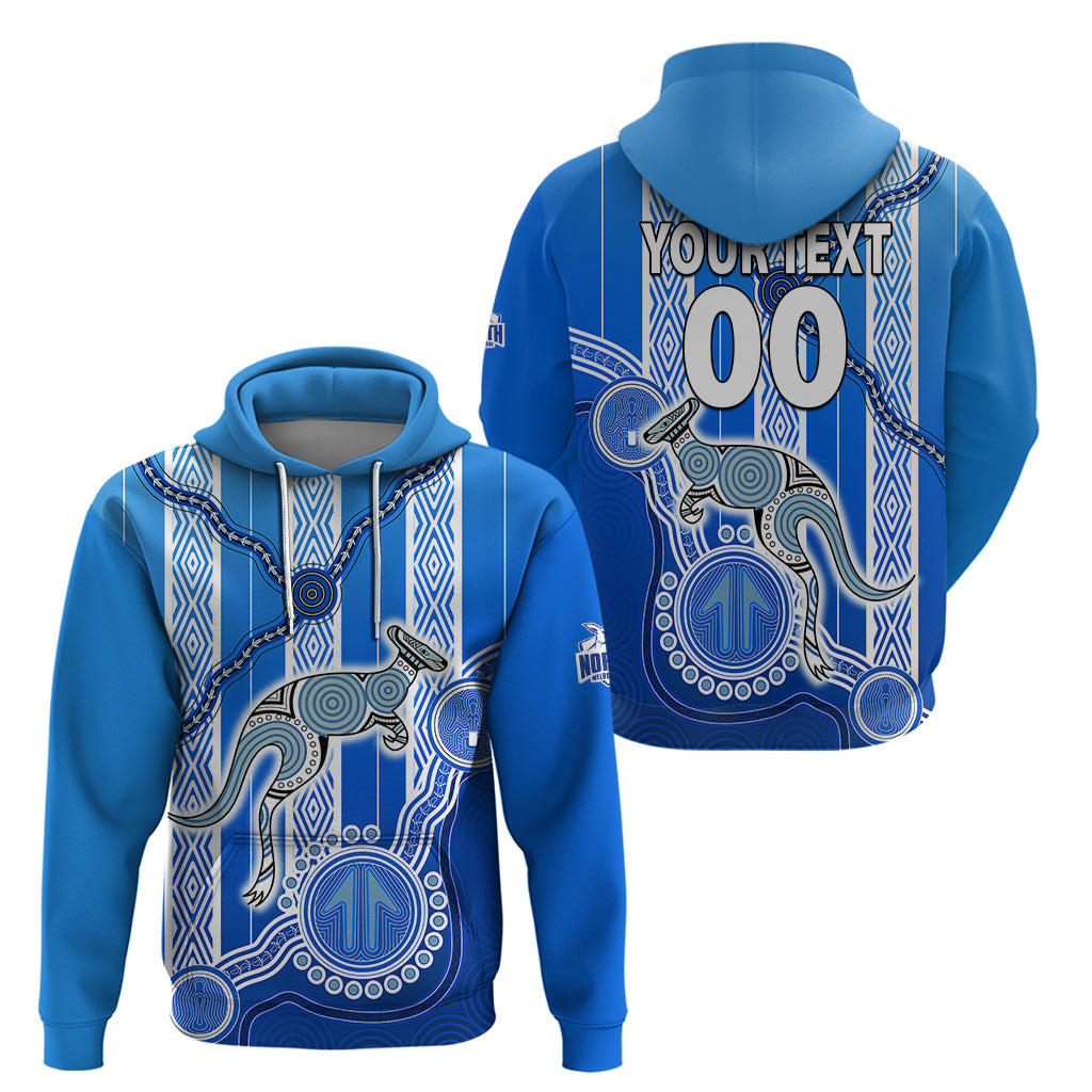 (Custom Text And Number) Kangaroos Indigenous Hoodie North Melbourne Football LT9 - Vibe Hoodie Shop
