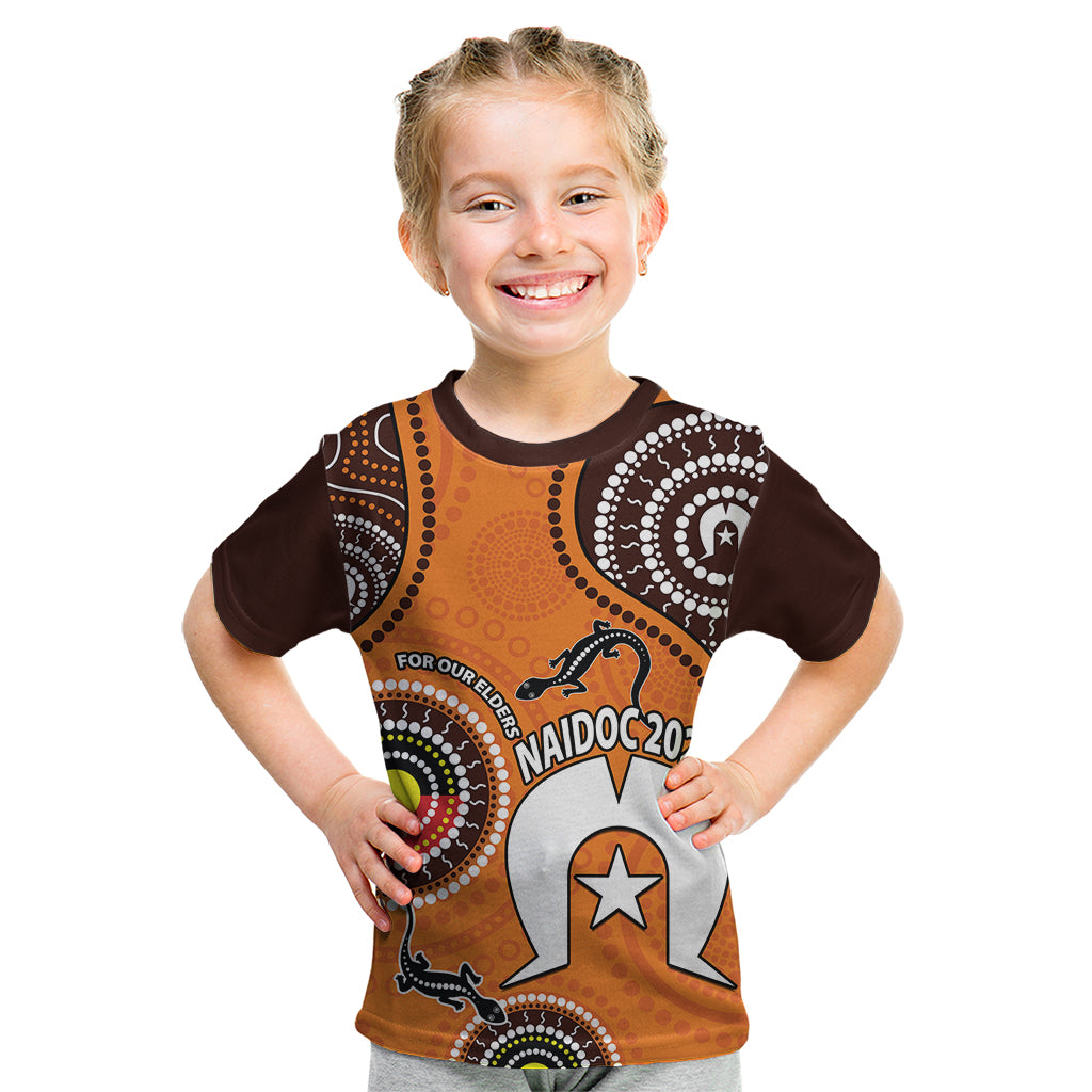 (Custom Personalised) 2023 NAIDOC Week Kid T Shirt Lizard Aboriginal - Vibe Hoodie Shop