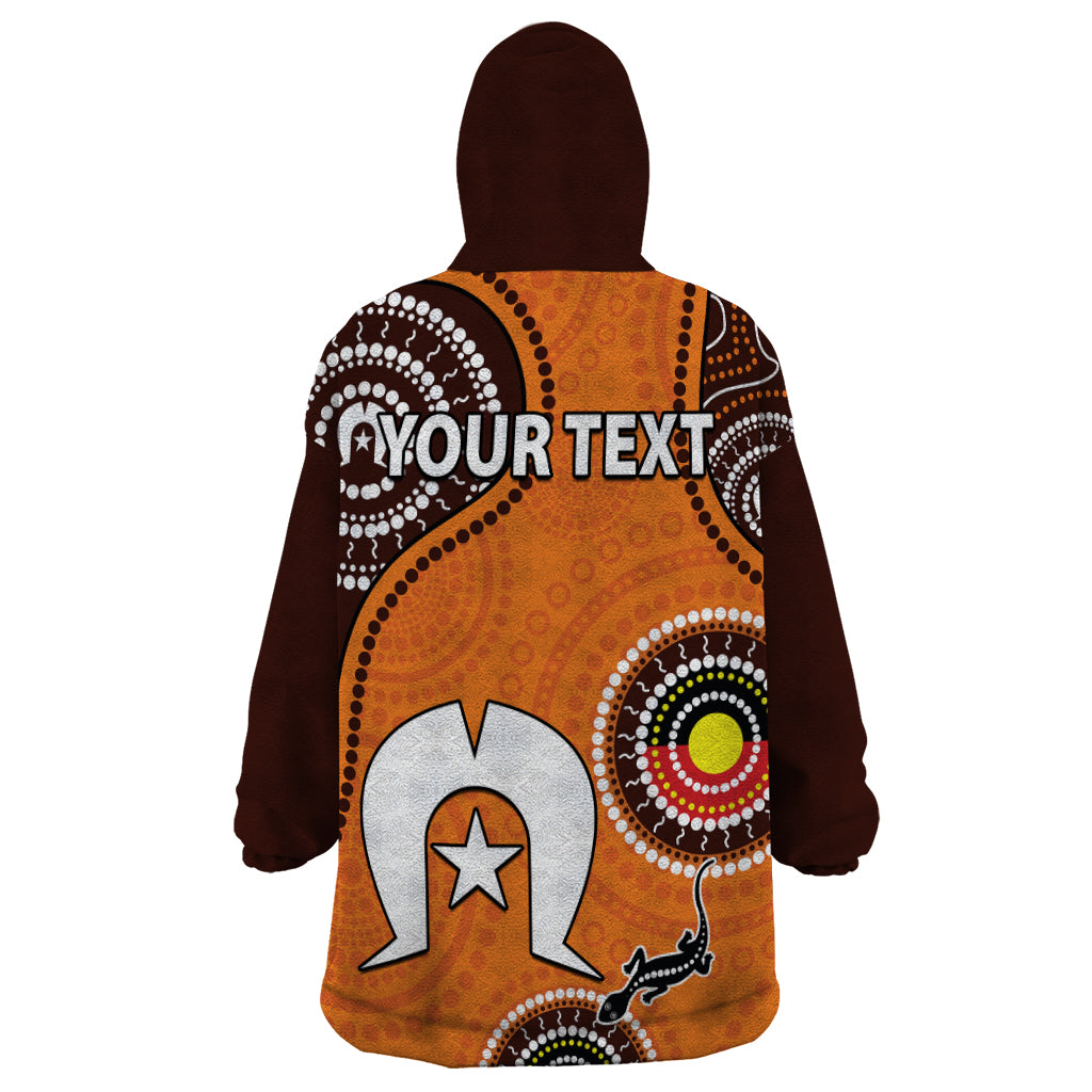 (Custom Personalised) 2023 NAIDOC Week Wearable Blanket Hoodie Lizard Aboriginal - Vibe Hoodie Shop