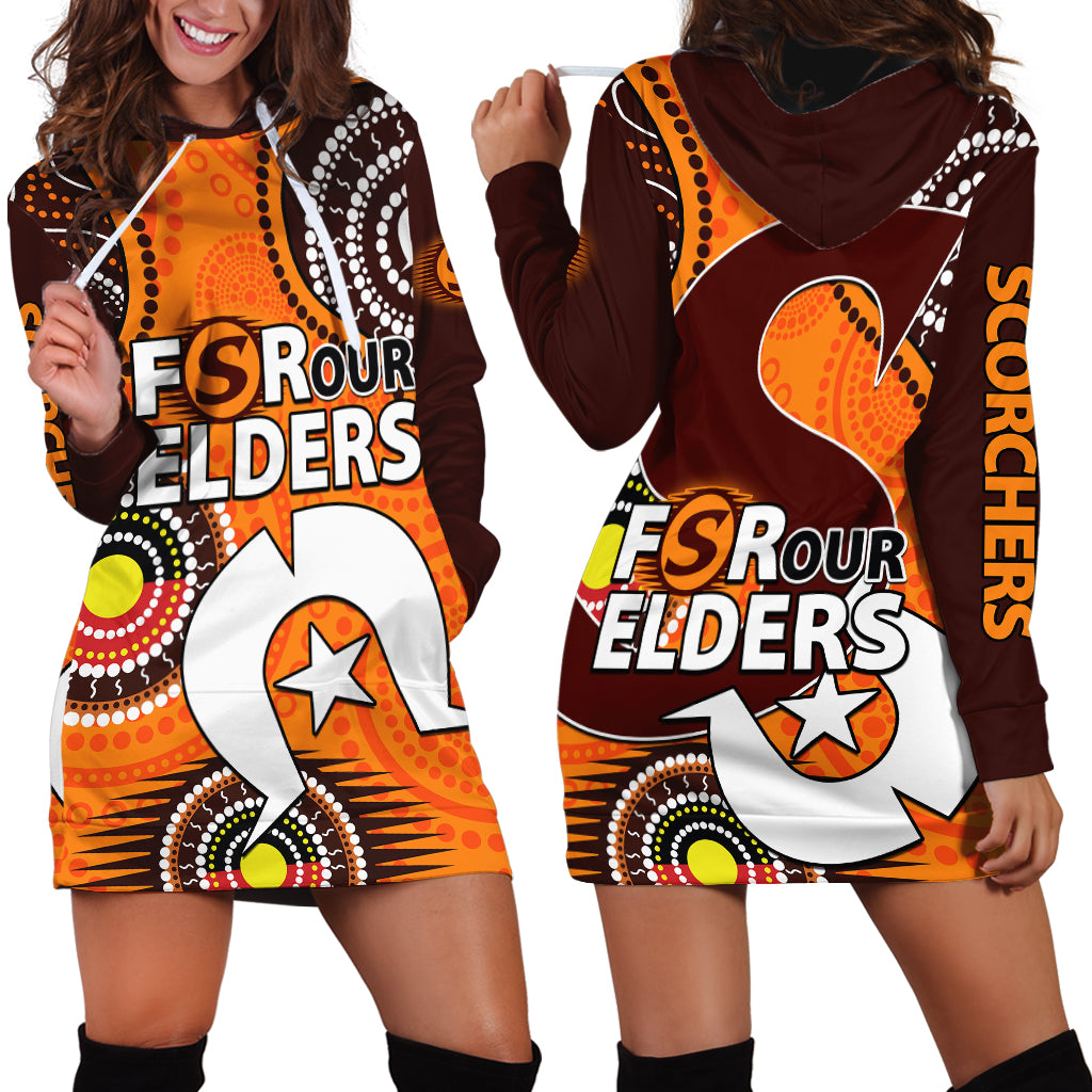 2023 Scorchers BBL Hoodie Dress Aboriginal NAIDOC For Our Elders - Vibe Hoodie Shop