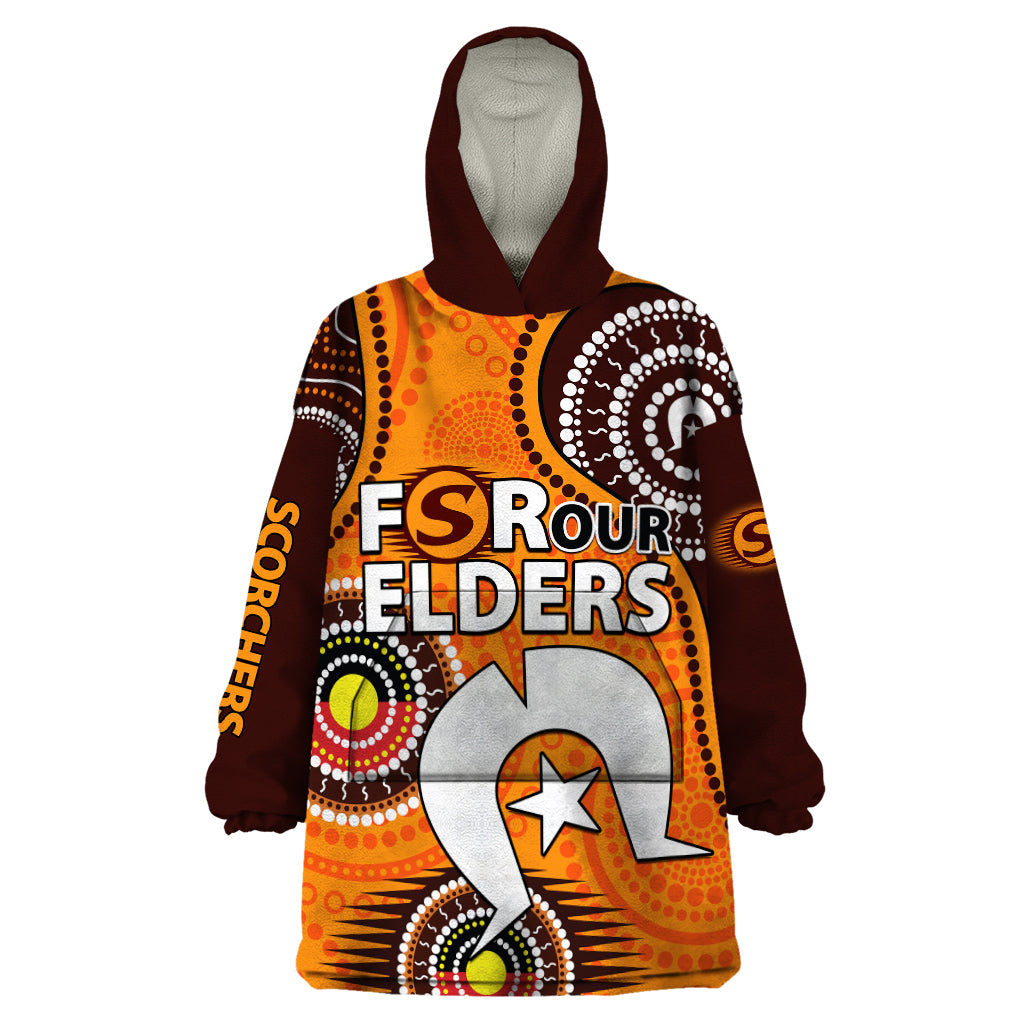 2023 Scorchers BBL Wearable Blanket Hoodie Aboriginal NAIDOC For Our Elders - Vibe Hoodie Shop