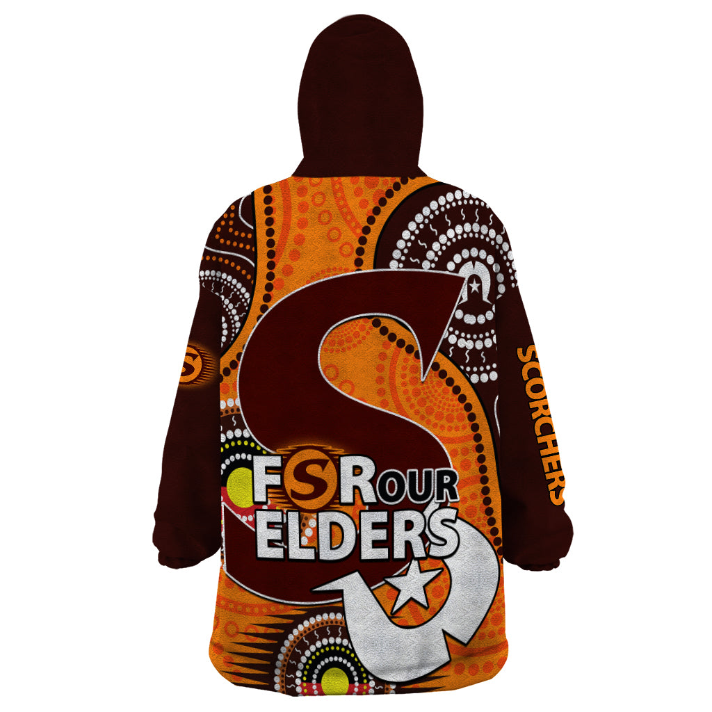 2023 Scorchers BBL Wearable Blanket Hoodie Aboriginal NAIDOC For Our Elders - Vibe Hoodie Shop