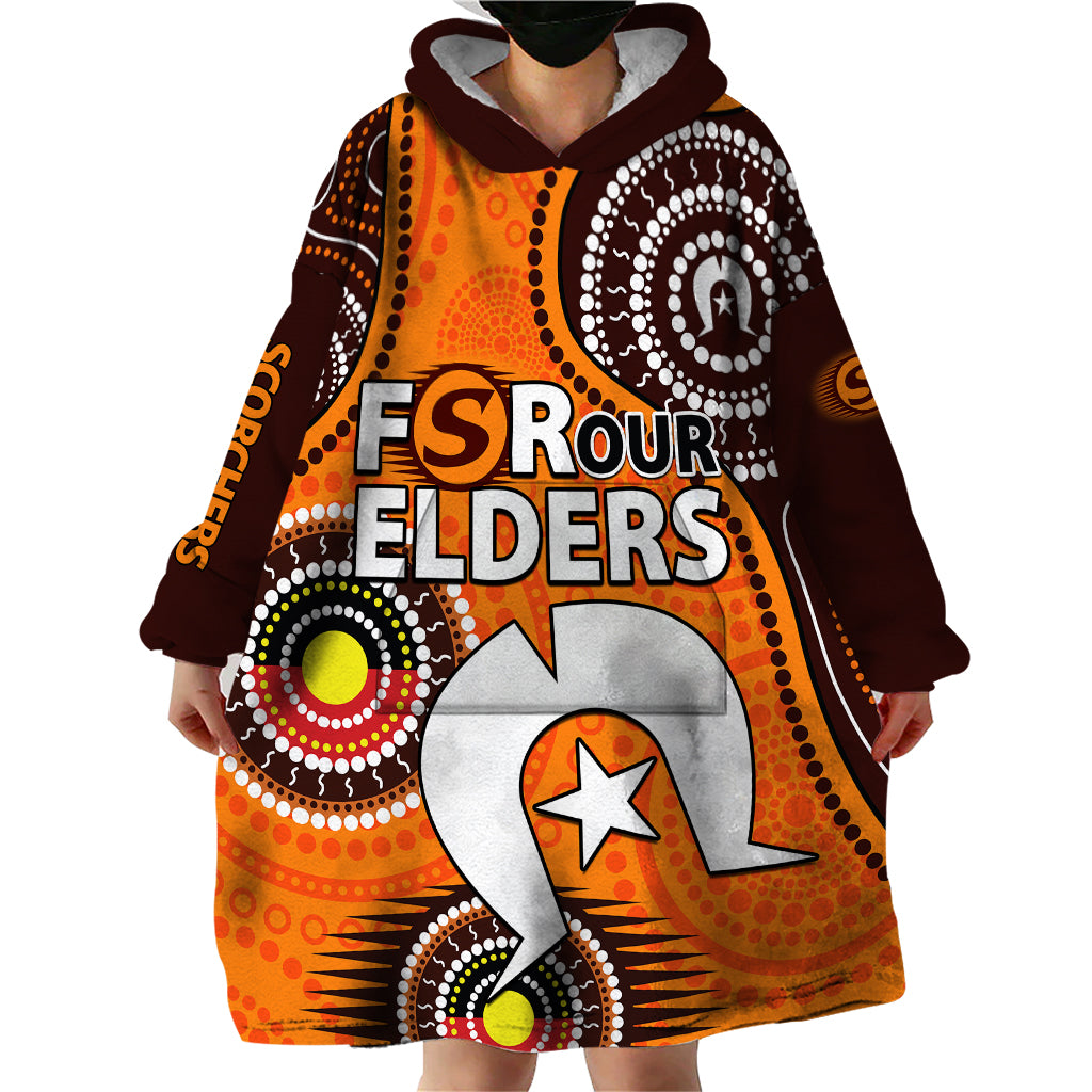 2023 Scorchers BBL Wearable Blanket Hoodie Aboriginal NAIDOC For Our Elders - Vibe Hoodie Shop