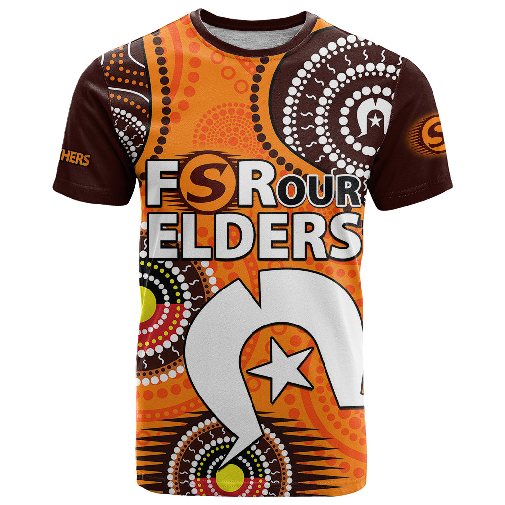 (Custom Text And Number) 2023 Scorchers BBL T Shirt Aboriginal NAIDOC For Our Elders LT9 - Vibe Hoodie Shop