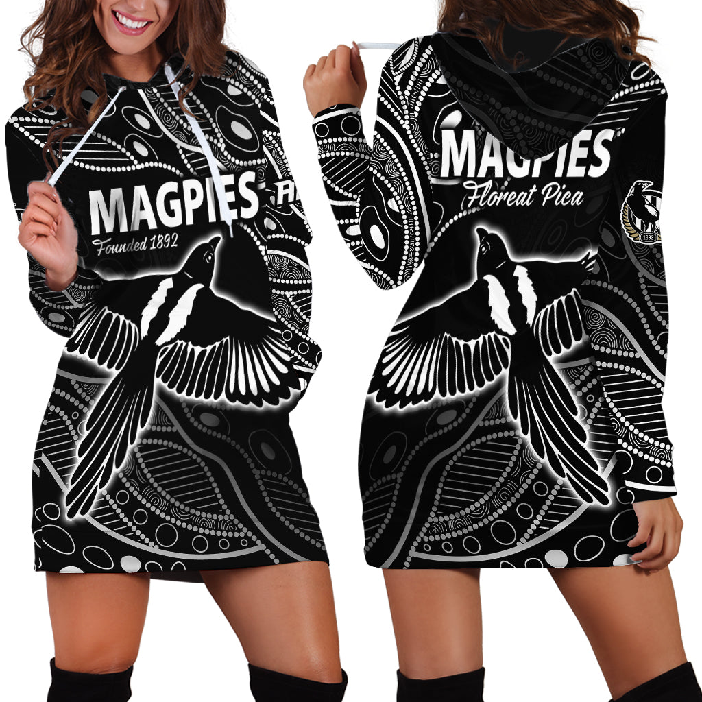 2023 Collingwood Magpies Football Hoodie Dress Pies Founded 1892 - Vibe Hoodie Shop