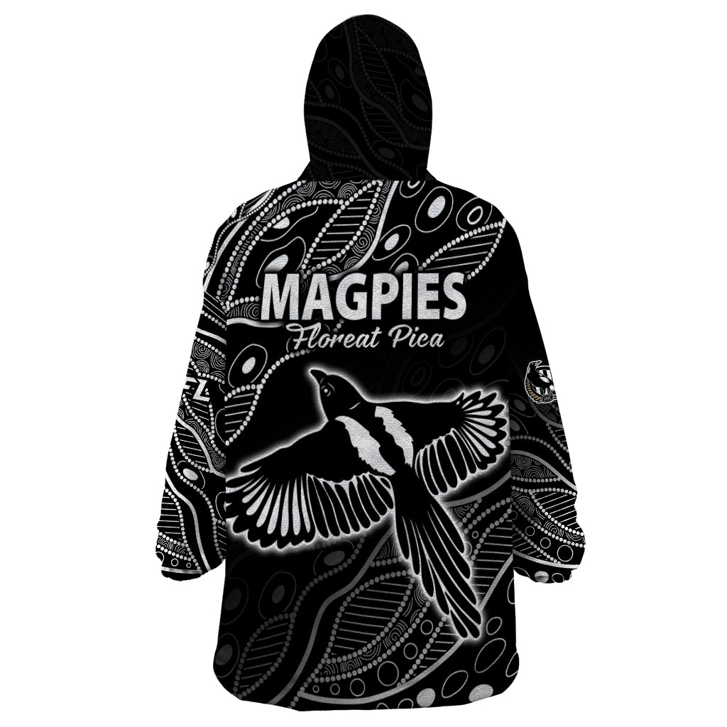 2023 Collingwood Magpies Football Wearable Blanket Hoodie Pies Founded 1892 - Vibe Hoodie Shop