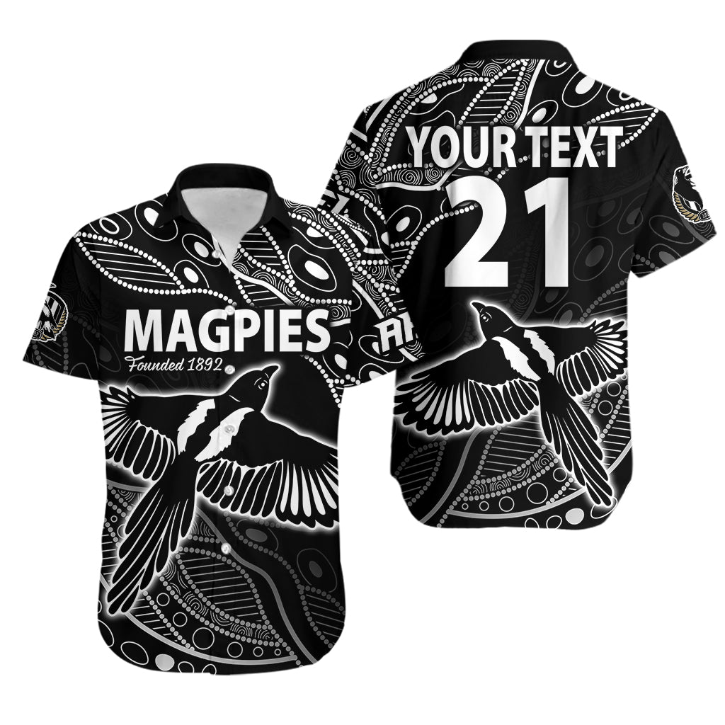 (Custom Text And Number) 2023 Collingwood Magpies Football Hawaiian Shirt Pies Founded 1892 - Vibe Hoodie Shop